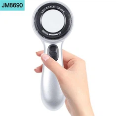ایل ای ڈی لائٹ کے ساتھ ہینڈ ہیلڈ میگنفائنگ گلاس